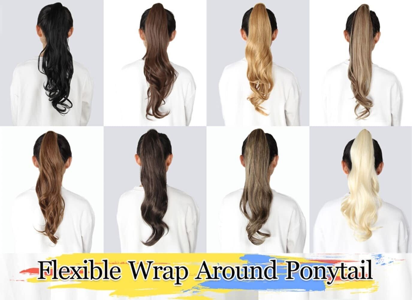 32 Inch - Flexible Wrap Around Ponytail Extension Long Ponytail Hair Extensions